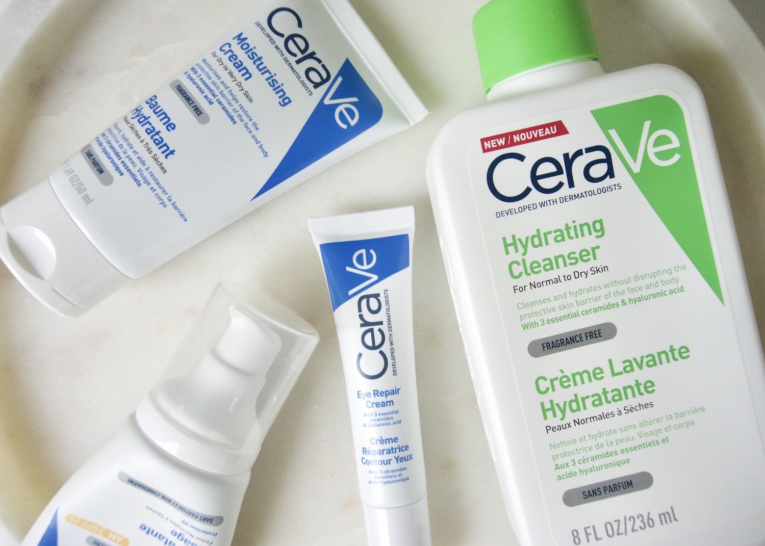 Review CeraVe Hydrating Cleanser, Eye Repair Cream & Moisturizing Lotions (SPF)