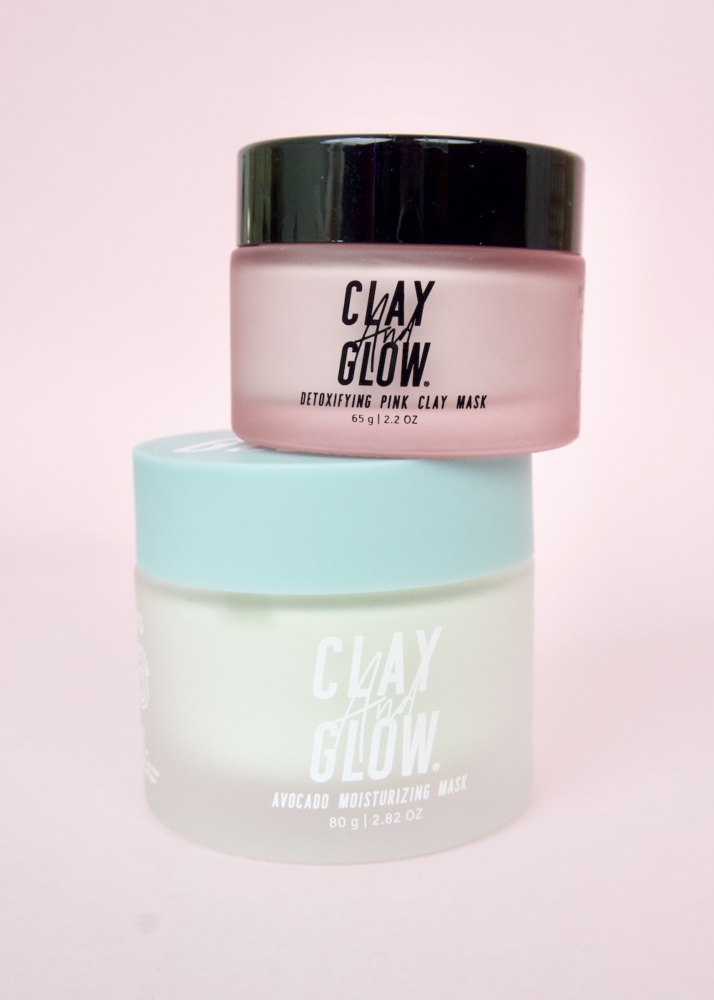 Multimasken met Clay and Glow Avocado Moisturizing Masker & Pink Clay Masker