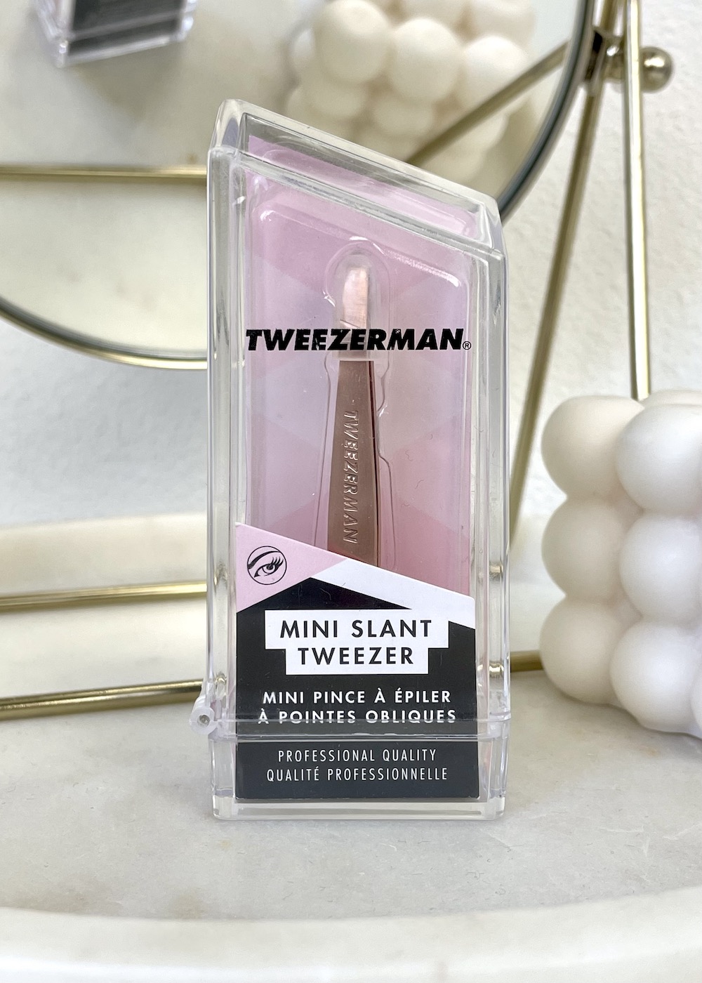 tweezerman mini rose gold pincet  review
